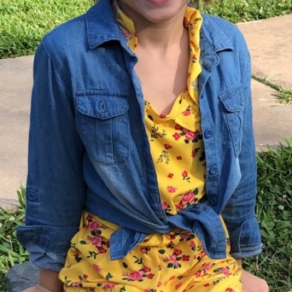 Copper Key Denim button down longsleeve kids shirt​ - Picture 5 of 6